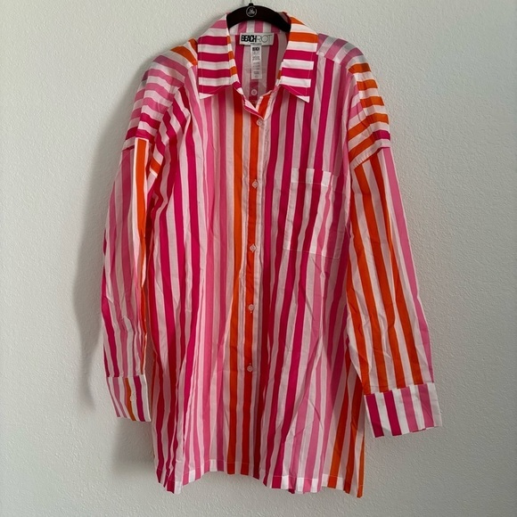 NWOT Beach Riot Women's Size Petite Large Multicolor Sunset Stripes Alexa Top - Picture 2 of 5